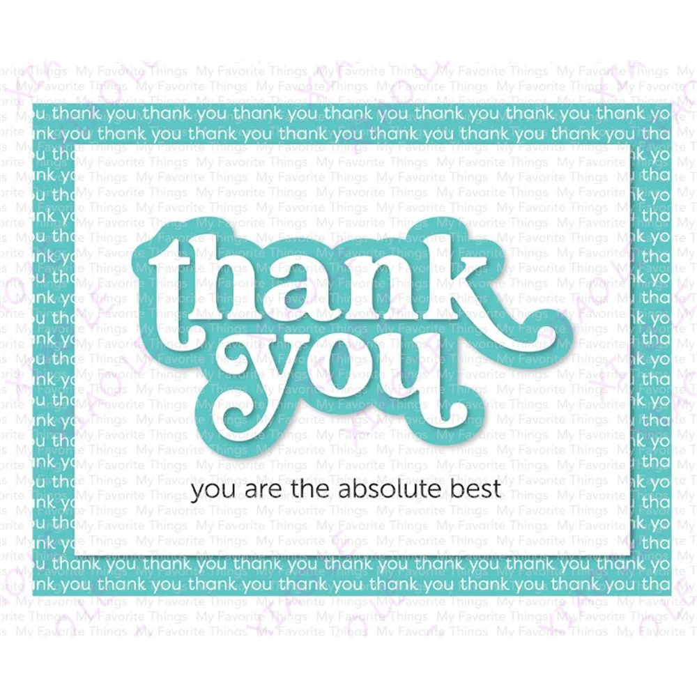 شكرا لك التفكير فيك عدة جديدة قطع معدنية يموت Stamps سجل القصاصات مذكرات الديكور النقش قطع يموت قالب DIY بها بنفسك تحية