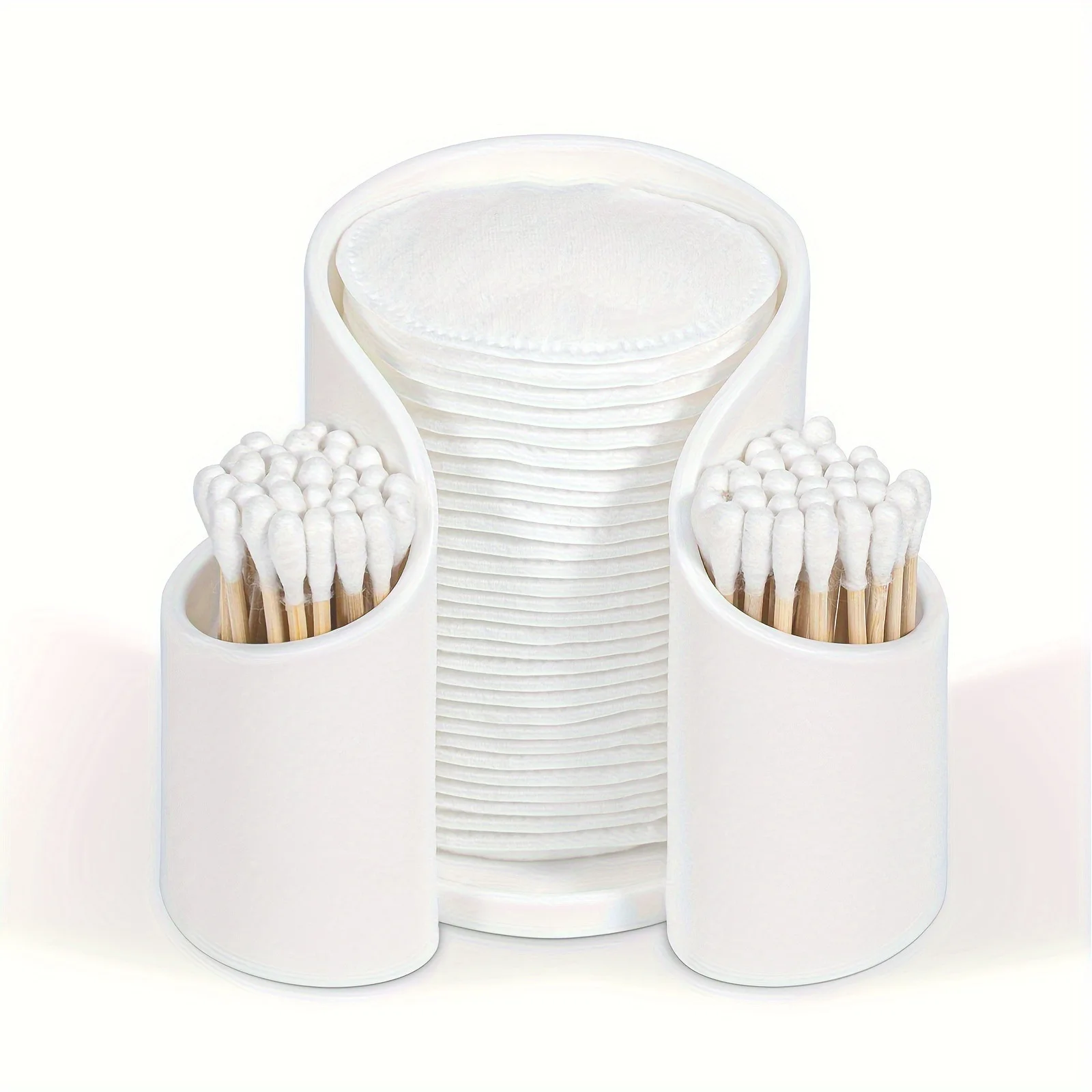 Plastic Storage Box Beauty Cotton Cotton Swab Storage Rack Dressing Table Storage Paper Cup Toothpick Dental Floss Storage Box
