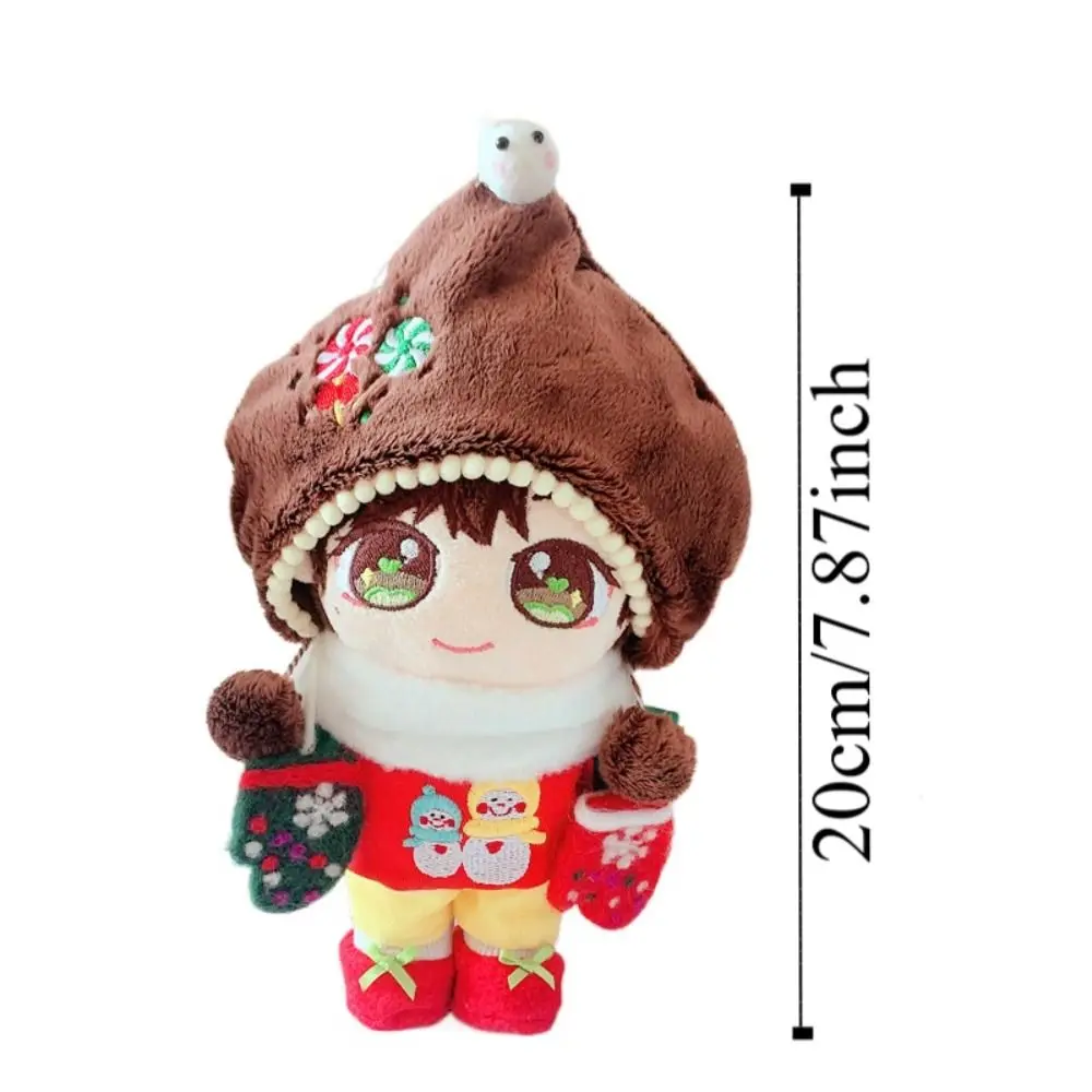 롤리팝 면화 인형 옷 장갑 드레스 면화 인형 정장 세트 컬렉션 눈사람 플러시 장난감 옷 어린이 선물