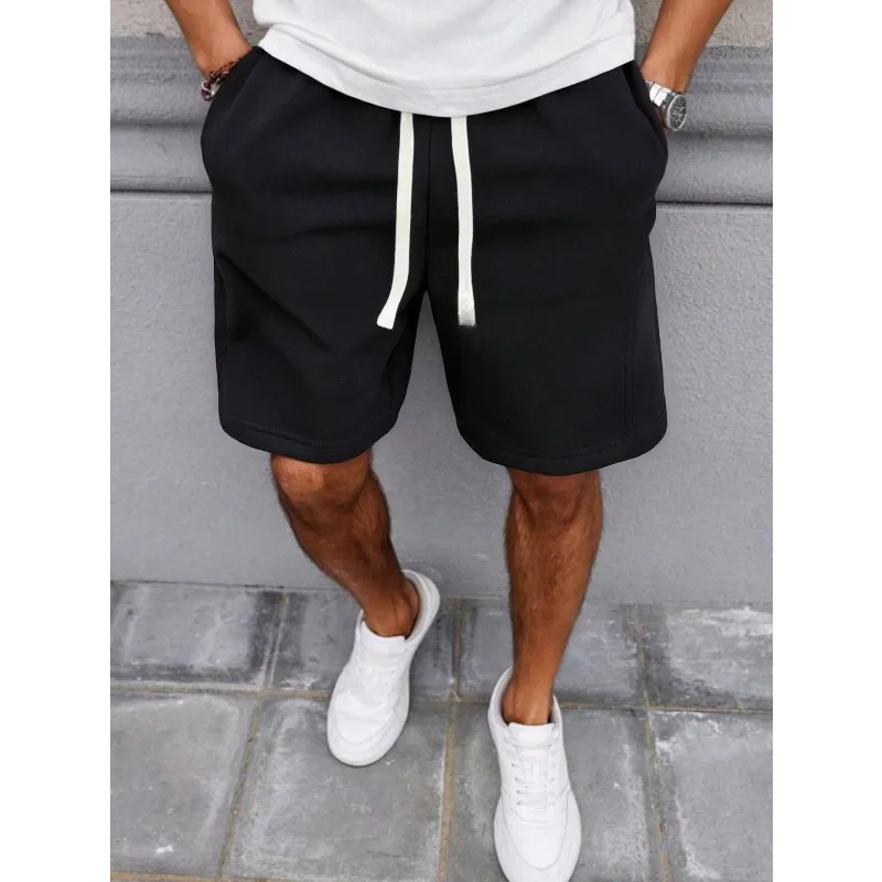 

Men's simple, stylish, casual solid color shorts Loose-fit cotton all-season sportswear pants for fitness and streetwear