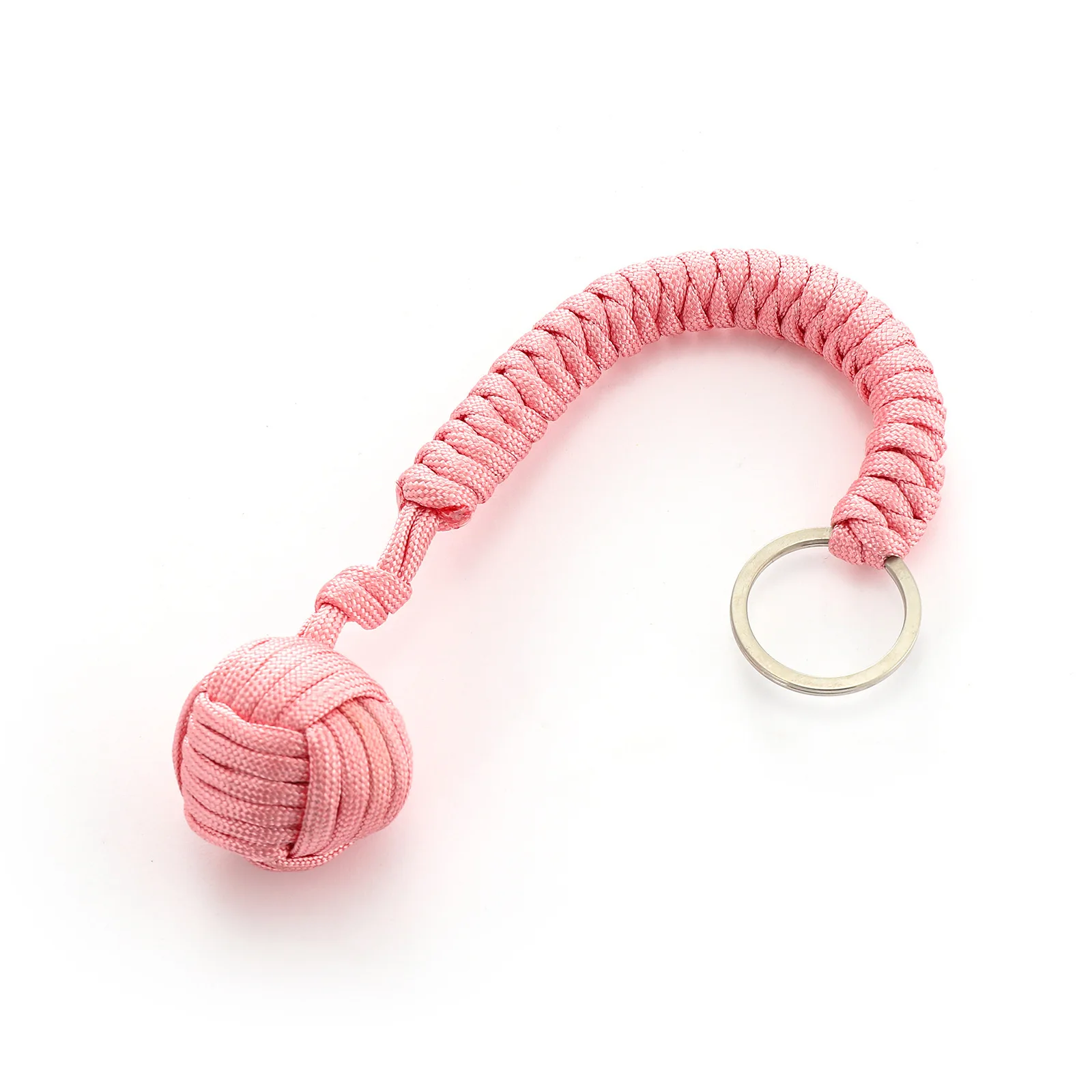 Hoge kwaliteit outdoor zelfverdediging aapvuist stalen kogel paracord sleutelhanger survival veiligheidsbescherming accessoires paracord uitrusting