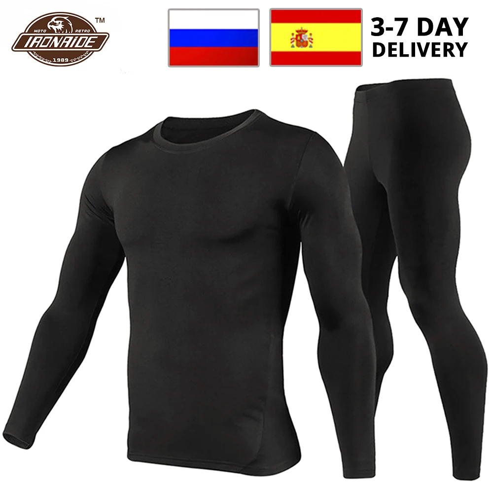 

Herobiker Men's Fleece Lined Thermal Underwear Set Motorcycle Skiing Base Layer Winter Warm Long Johns Shirts & Tops Bottom Suit