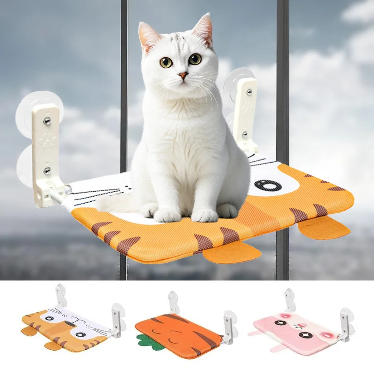 Foldable Cat Bed Window Hammock Pet Cordless Suction Cup Seat Cat's House Safety Kitten Shelves &High Load Capacity Cat Supplies