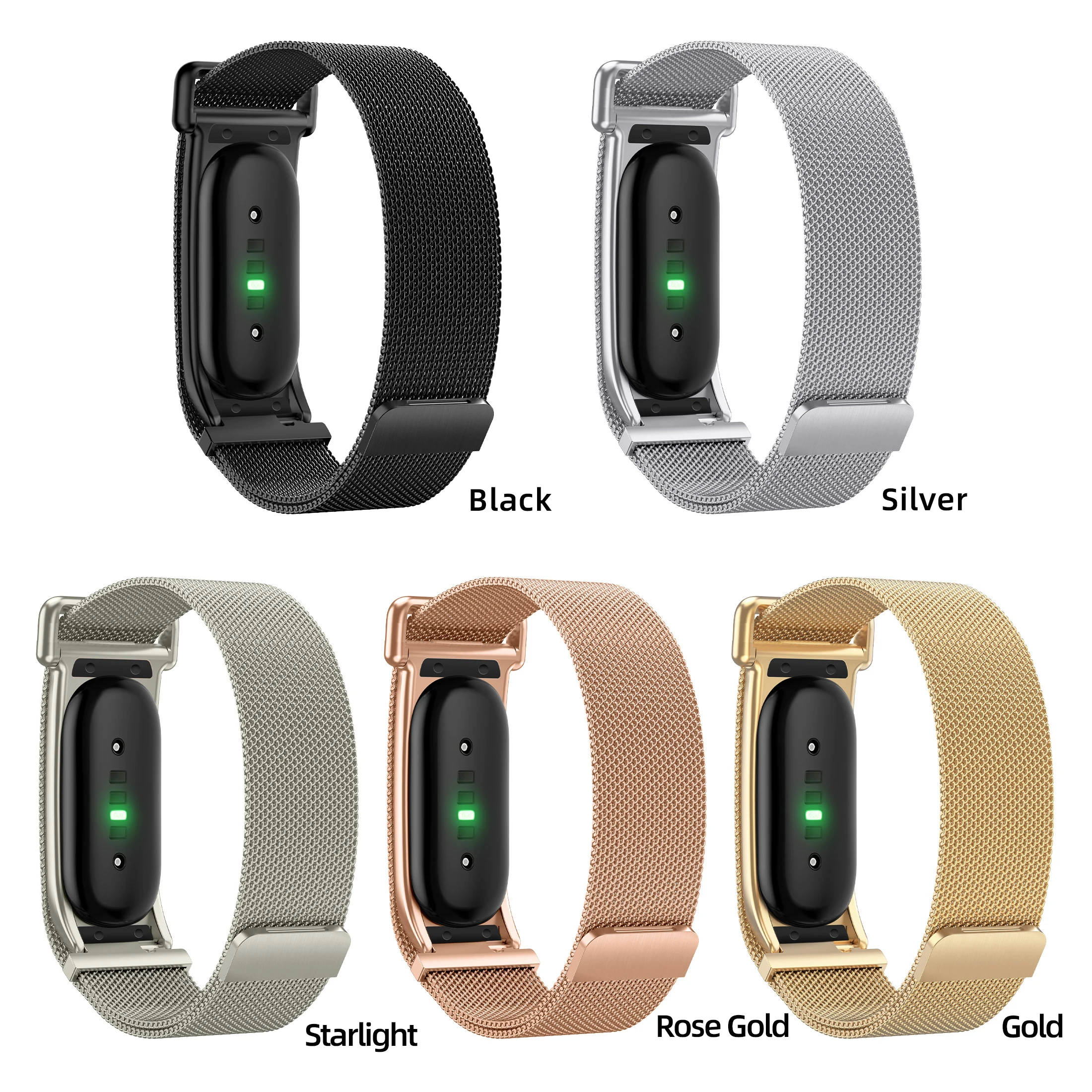 Google Fitbit Air Atmungsaktives Milanaise-Armband Schnellverschluss Verstellbares Weiches Metall-Tracker-Zubehör – Detail 5