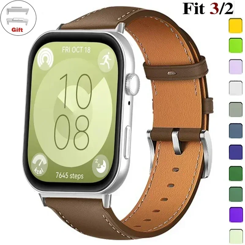 Echtes Lederarmband für Huawei Watch Fit 3 Smartwatch Band Ersatz Sport Armband Retro Armband Huawei Fit 2 Zubehör