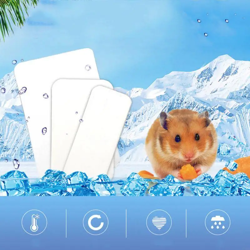 Kx4b hamster aluminium keren pad hewan peliharaan kandang tidur tempat tidur bantalan pendingin untuk kelinci