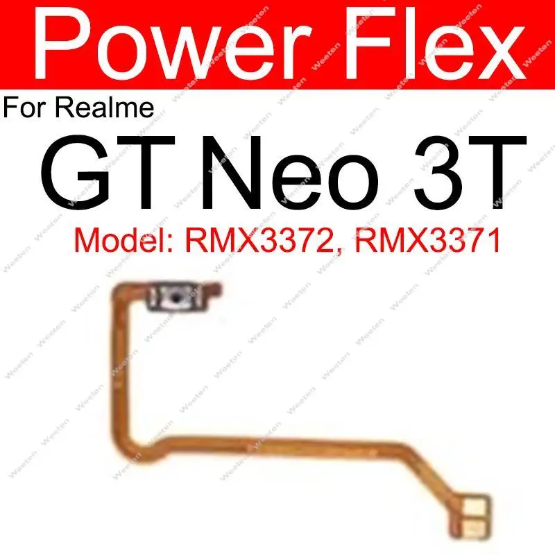 For Realme GT 2 3 5 GT Neo 3 3T 5 5Se Power Volume Flex Cable On OFF Power Volume Buttons Flex Ribbon