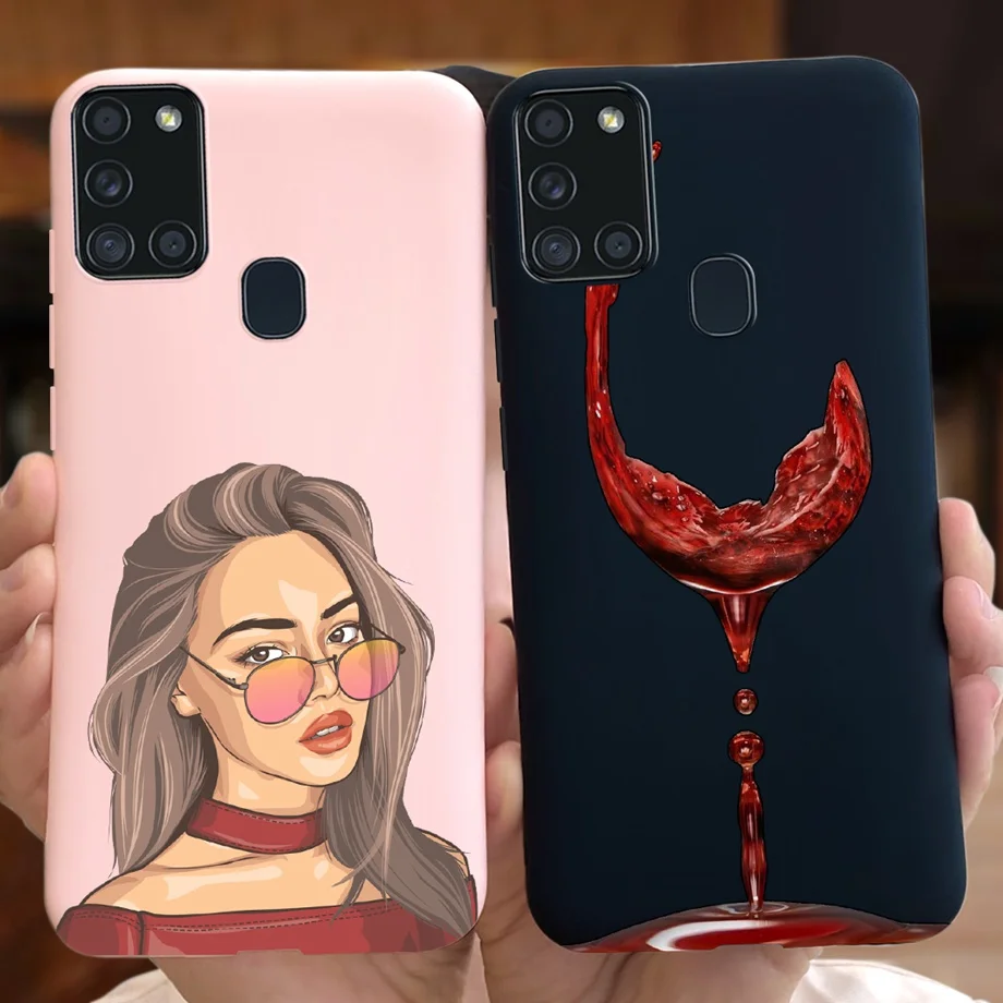 For Samsung Galaxy A21s / M21s Case Peony Beautiful Butterfly Painting Phone Cover For On Fundas Samsung A21S A 21s A21 S  A217F