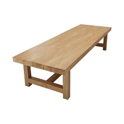 Moderna madeira maciça minimalista grande mesa de conferência, mesa de treinamento, mesa de reunião, treinamento, brincalhão, mesa longa