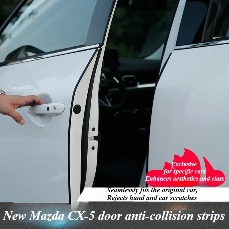 

For Mazda 2017-2024 CX-5 Door Anti-Scratch Strips Car Door Edge Scratch Protector Sticker Bumper Strip Door Protection BarsTrims