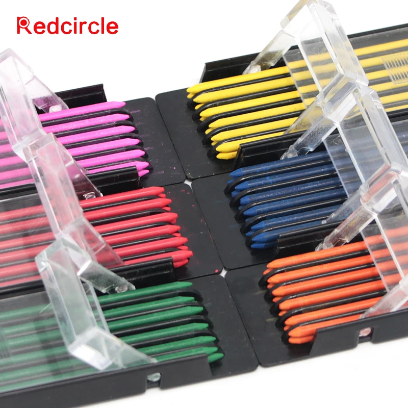 12 Roots/Box REDCIRCLE Mechanical Pencil Lead 2.0mm Not Easy Break 2.0 Lead Refill Colors Art  School Drawing Stationery