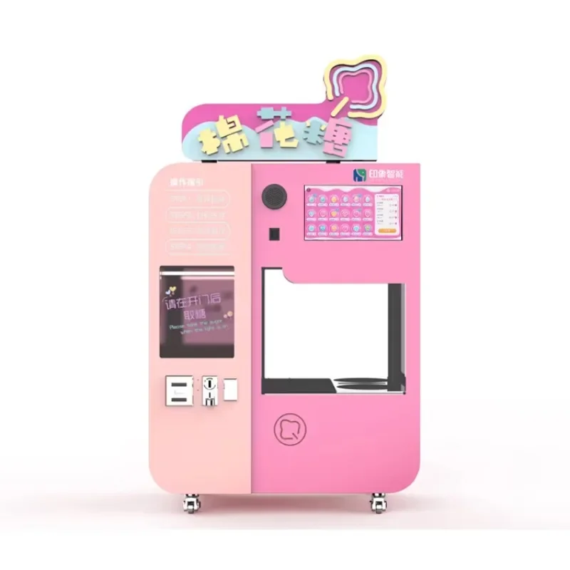 Cotton Candy Vending Machine Latest Type Full Automatic Fairy Commercial Cotton Candy Floss Machine industrial Park