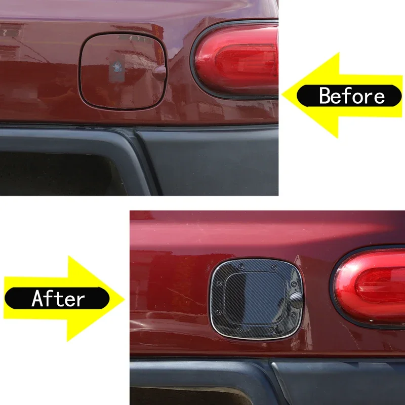 

1Pcs ABS Carbon Fiber For 2007-2021 Toyota FJ Cruiser Car Styling Fuel Tank Decorative Cover Sticker Car Exterior Accessories