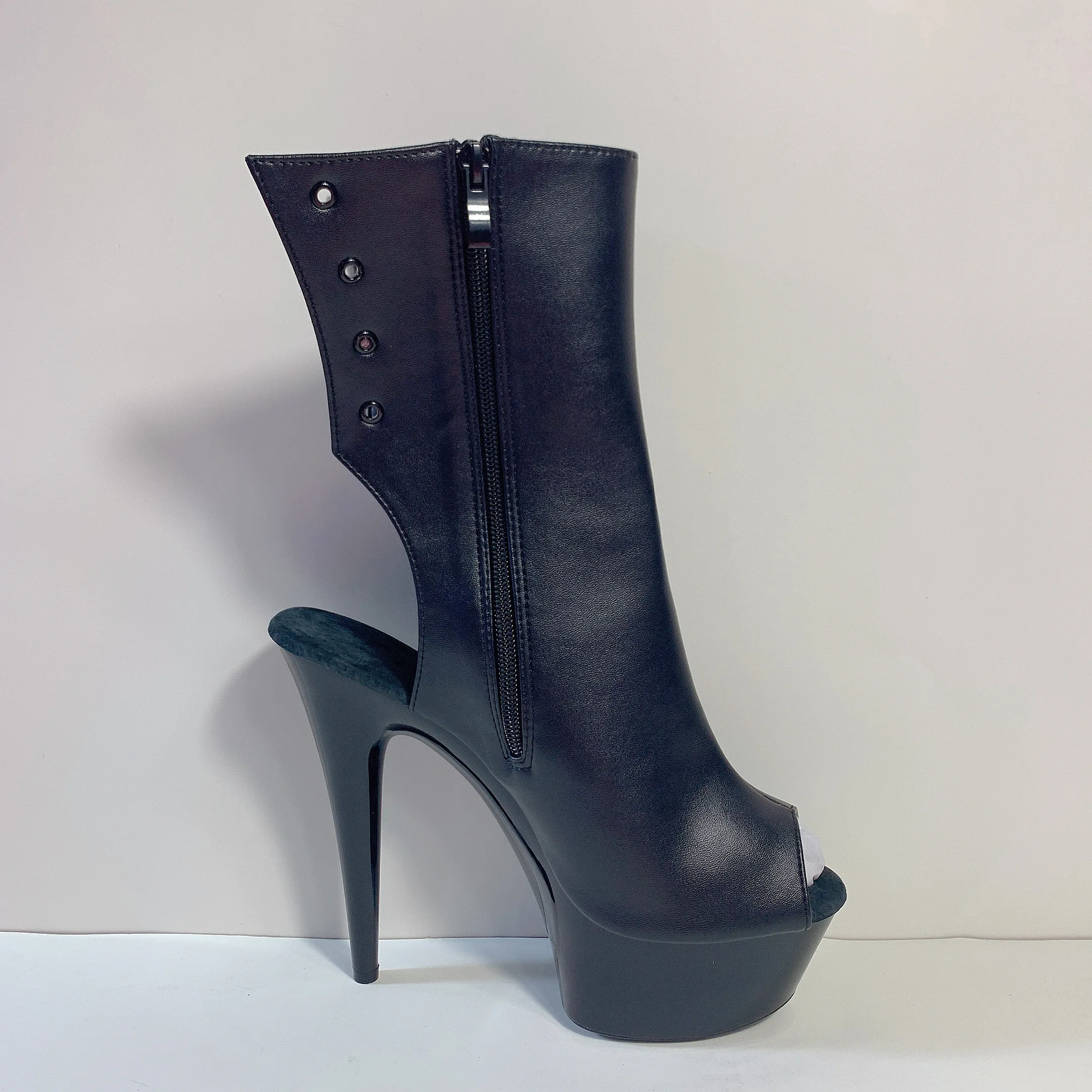 

15CM high heel boots, fish mouth sexy, thin belt sexy adornment, club dancing shoes fashionable female ankle boots