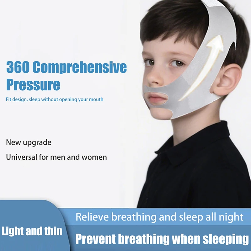 【Children Sleeping Anti-Open Mouth Skin Tightening Correction Child Sleep Habits Prevent Mouth Opening V-face Bandage Face Mask】