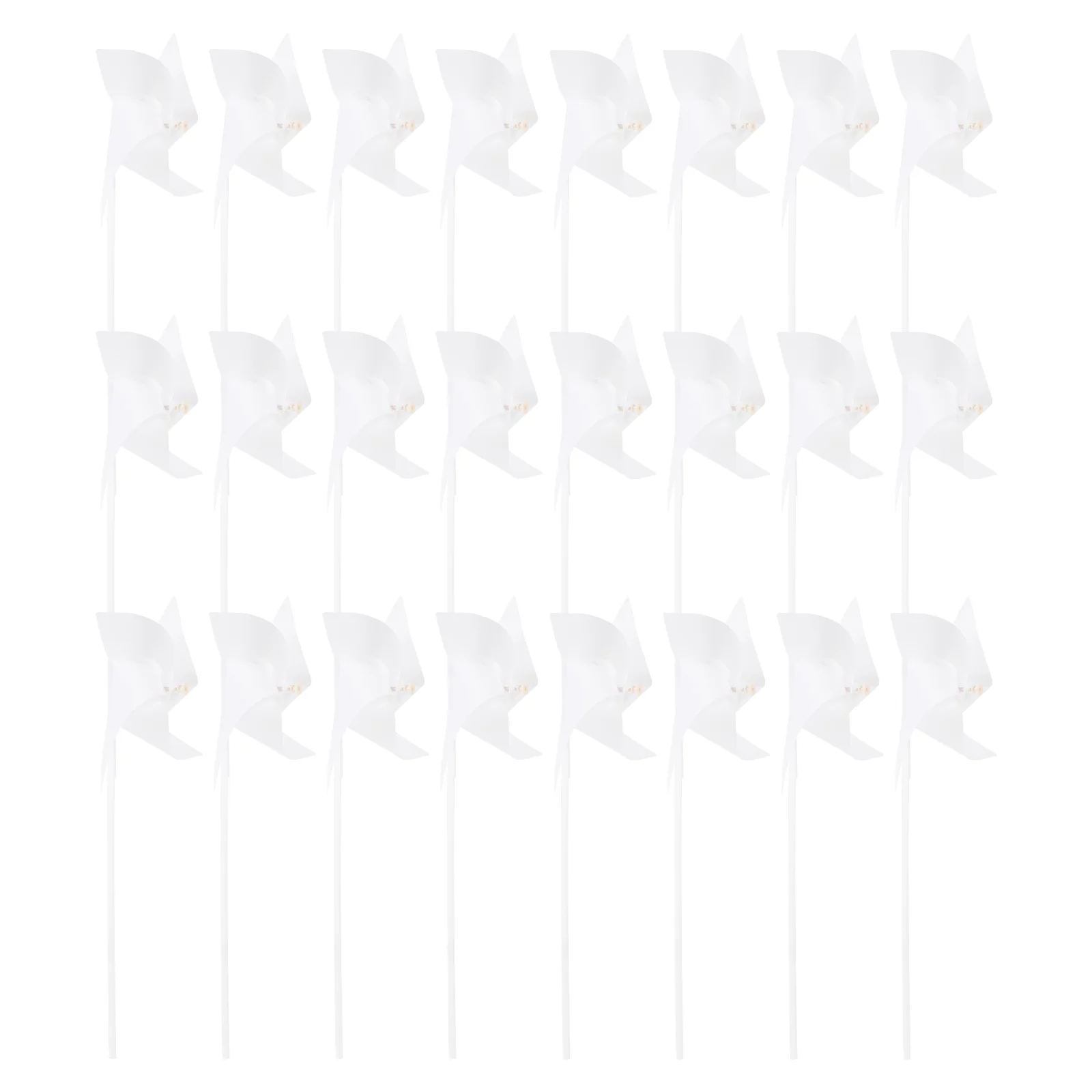 24 Pcs Wind Outdoor Graffiti Pinwheel Painting Educational Toys Reflective Children DIY Craft Kid Pinwheels White Mother