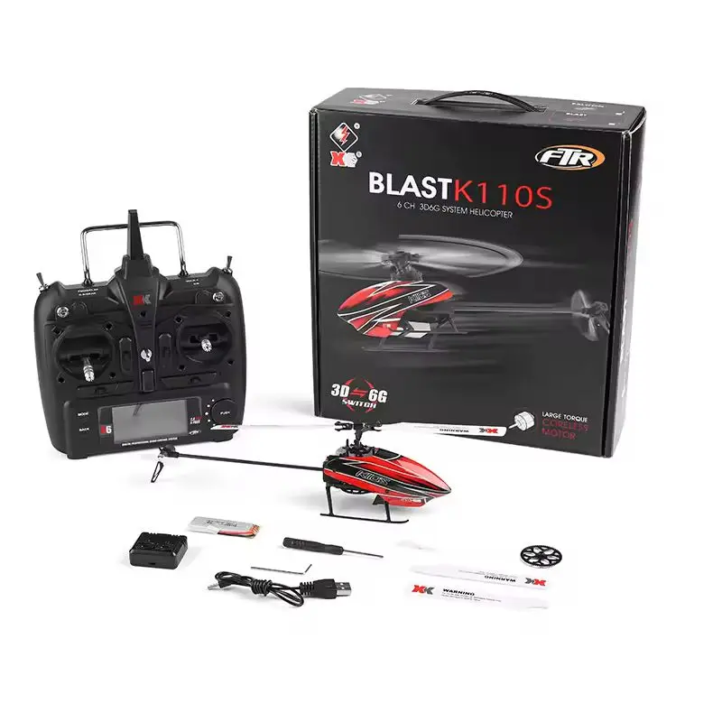 

Wltoys XK K110S 6CH 3D 6G System Remote Control Toy Brushless Motor 2.4G RC Helicopter BNF/RTF Compatible With FUTABA S-FHSS