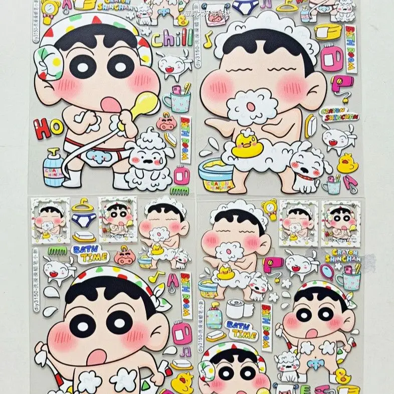 Meistverkaufte Crayola Tetsuji Cartoon-Gelee-Aufkleber 3D DIY Wasserbecher, Handy, Tablet, Instagram, Journal-Dekorationsaufkleber