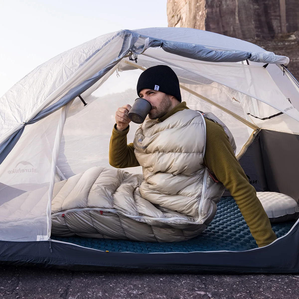 Naturehike Cicada EXT Envelope Down Sleeping Bag 750FP Anti Splash and Anti Drilling 10D Nylon Goose Down Sleep Bag CNK2650WS017