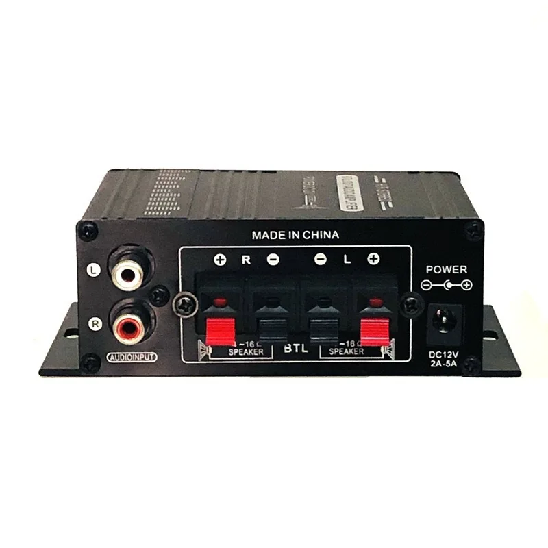 AK 170 Mini HiFi Amplifier 20 Channel Stereo Pure Audio Amp DC12V for Desktop PC Speaker Home Theater