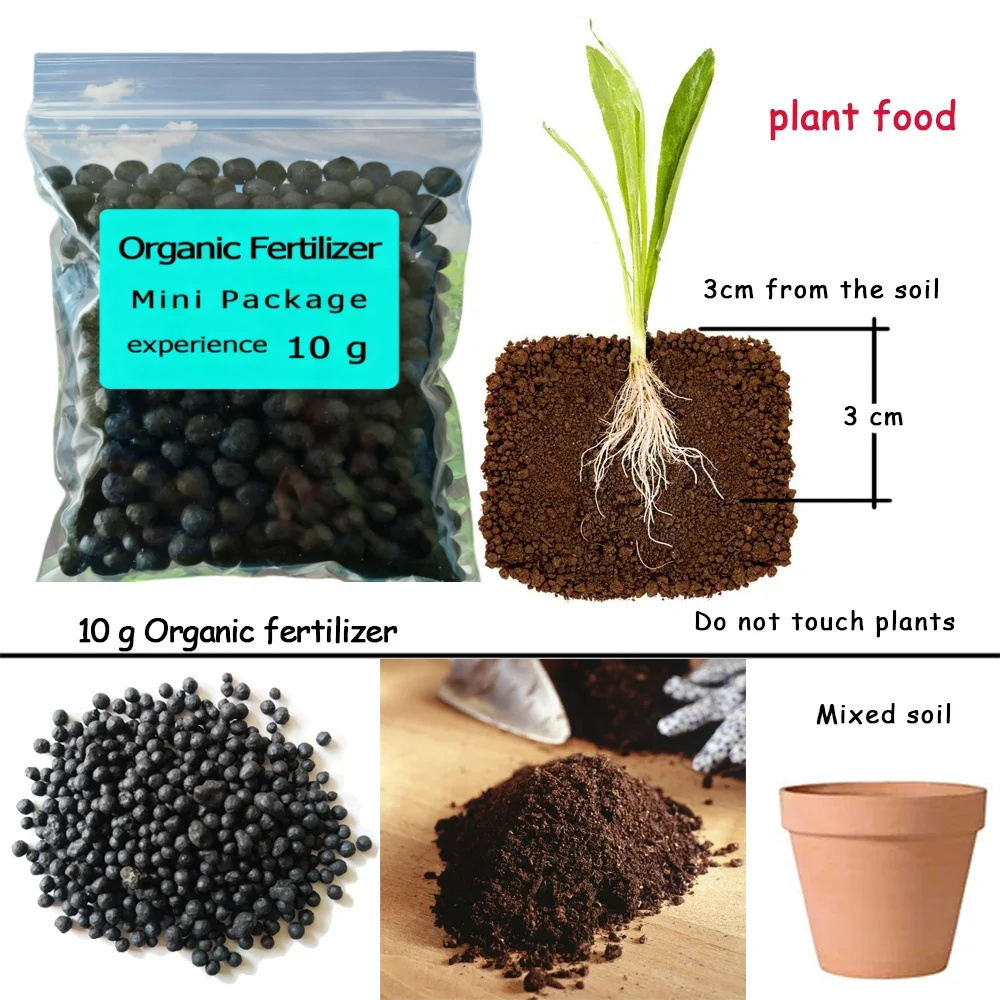 10 g Organic Fertilizer Mini Package Green General Purpose Safe And Pollution Free Use Flower Plant Food For Garden Bonsai