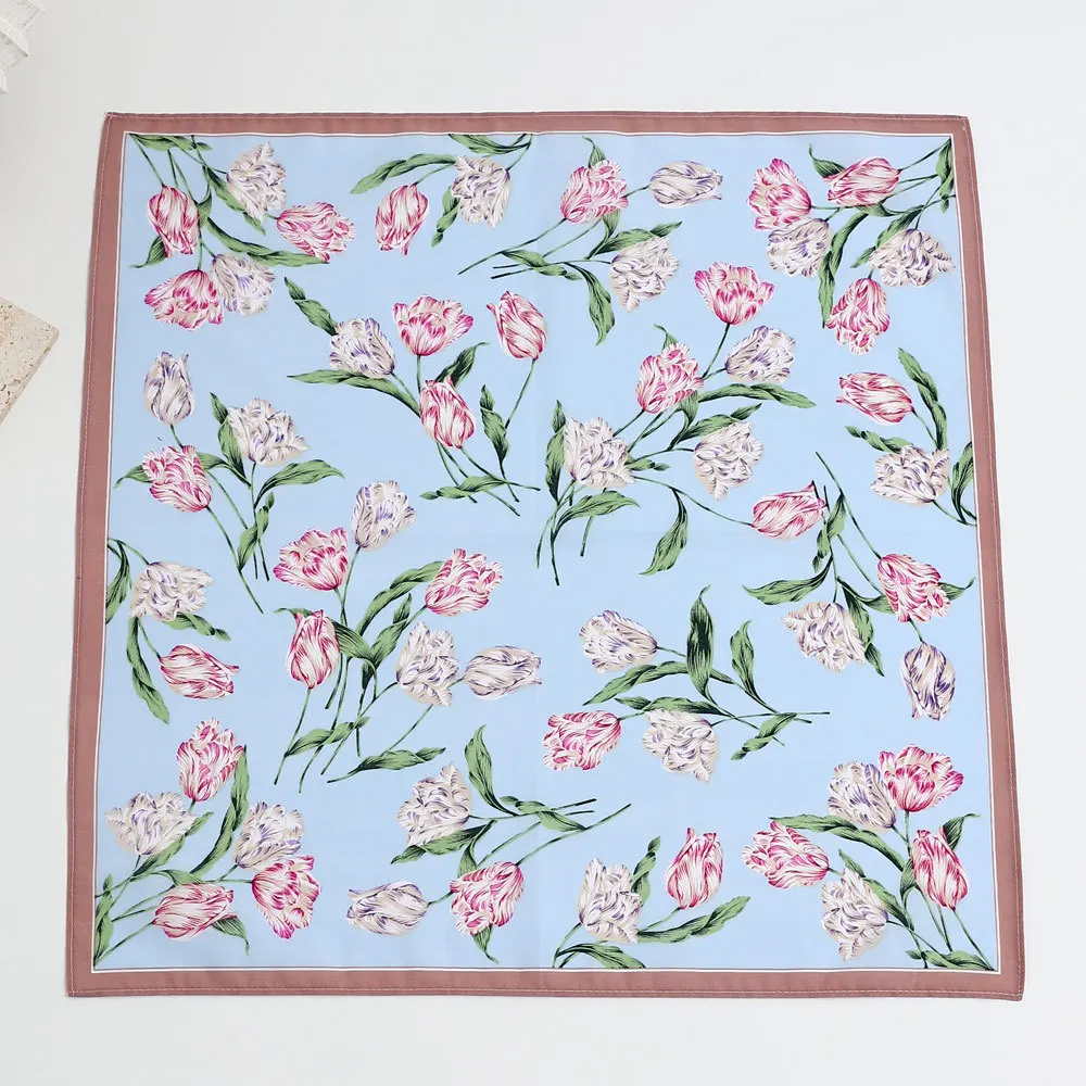 3/12 pezzi da donna in puro cotone stampato fazzoletto di cotone morbido sottile assorbente asciugamano per asciugare il sudore forniture di nozze regalo 43 cm