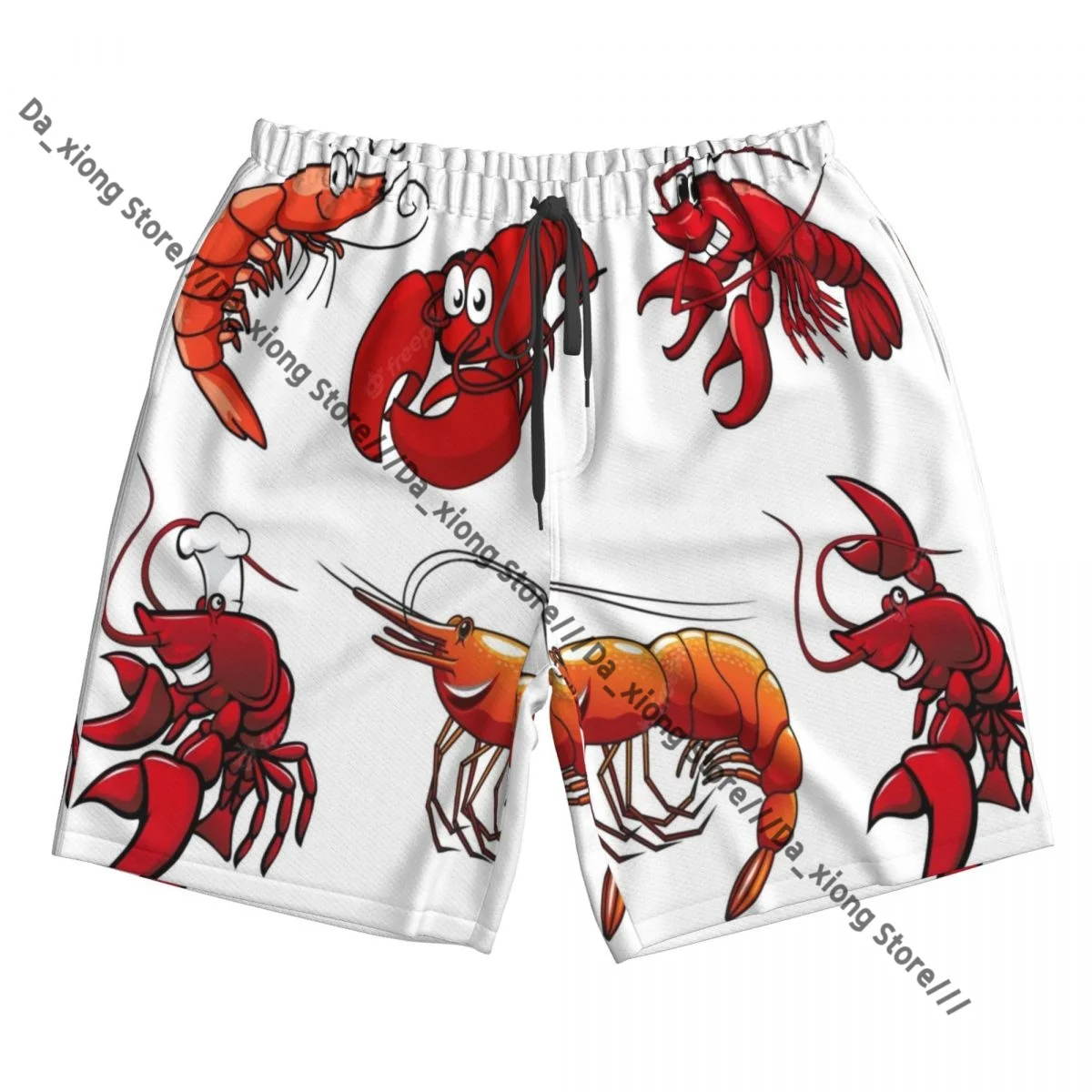 Mens Swimming Shorts Swimwear Crawfish Trunks Swimsuit Beach Wear Boardshorts
