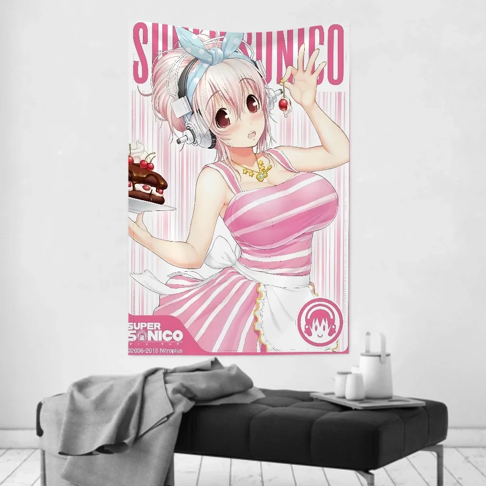 Anime S-Super Sonico Manga Cartoon Tapisserie Zimmer Dekor Wand Tuch Party Hängen Hintergrund Zimmer Dekor Baby Zimmer Tapisserie