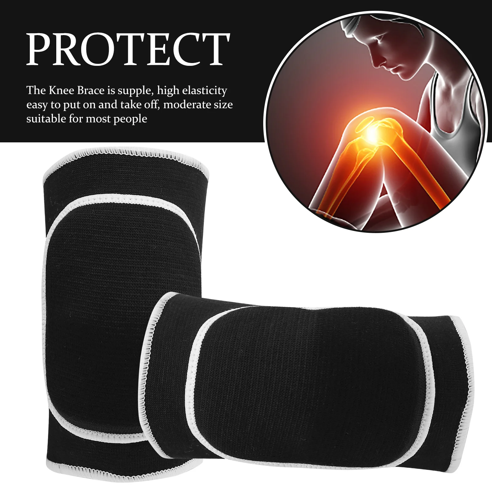 Running Knee Sleeve Adult Pads Wrestling Outdoor for Dance Black Yoga Protector Dancers Work