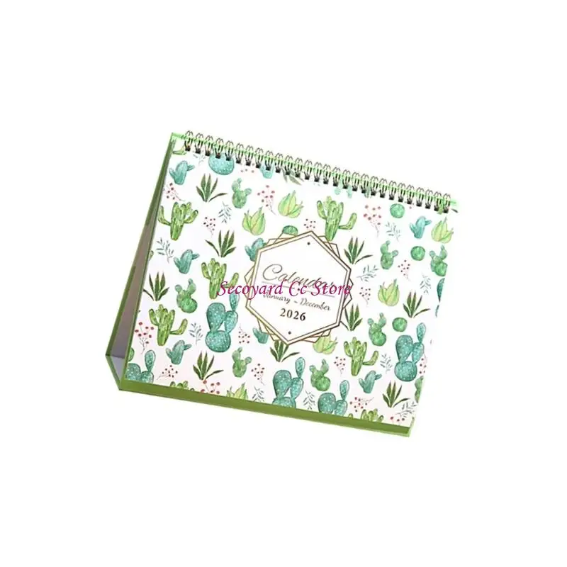 

N3UC 2026 Desk Calendar 12 Month Referance runs Jan to Dec Twin-Coil Binding For Notes Memo Plans Appointment Organization
