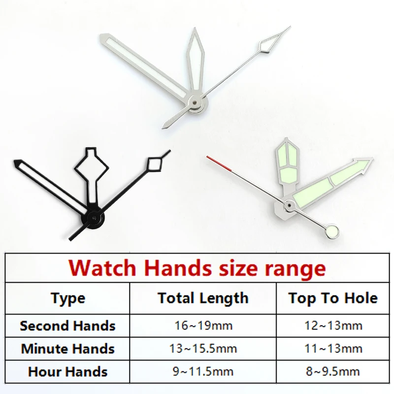 Juego de manecillas de reloj verde C3 Lume SKX copo de nieve negro/plata apto para movimiento NH34 4R36 SKX007 SRPD Turtle Mod piezas de repuesto