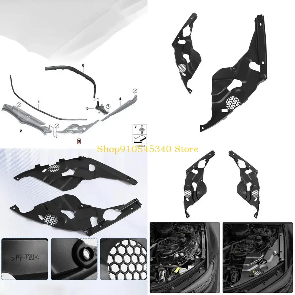 

U2JA 2x Weatherproof Plastic Headlight Cover For G28 330i M340i Sedan Engine Bay Protection Accessory 51767499927 51767499928