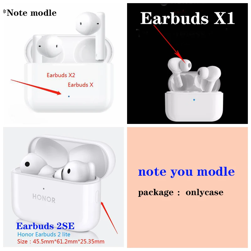 Милый мультяшный чехол для huawei Honor earbuds 2SE, силиконовый прозрачный чехол для наушников с ремешком, брелок для ключей, наушники-вкладыши 2 Lite