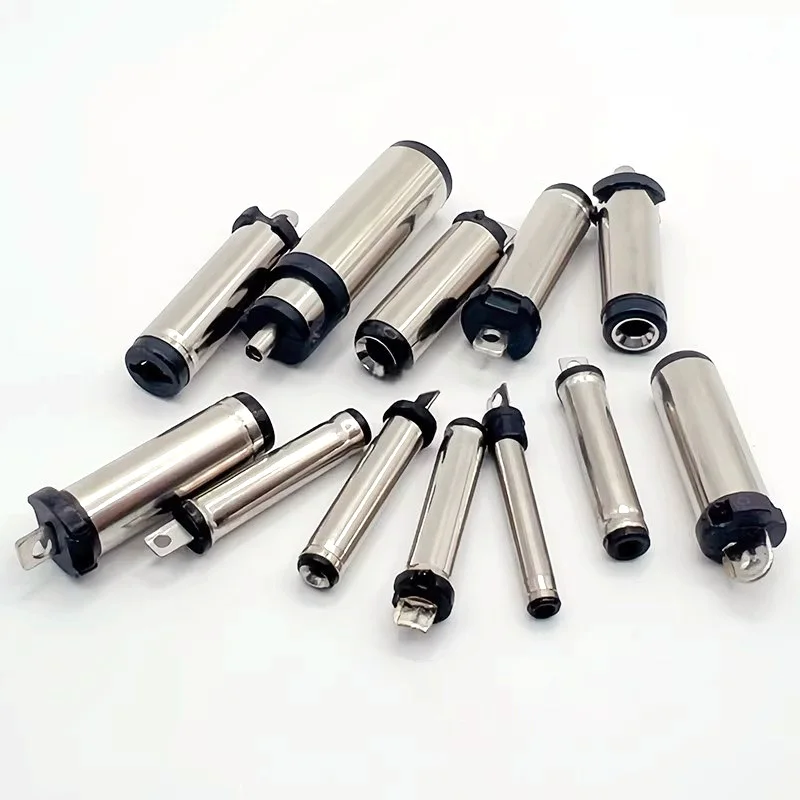 5pcs Welding Wire 5521/5525 Tuning Fork Male Plug 5.52.1mm/5.52.5mm DC Power Supply Connector for Electronic Devices