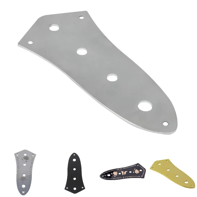 1pcs  Bass 4 Hole Chrome Vintage Control Plate For JB Bass Guitar Parts & Accessories