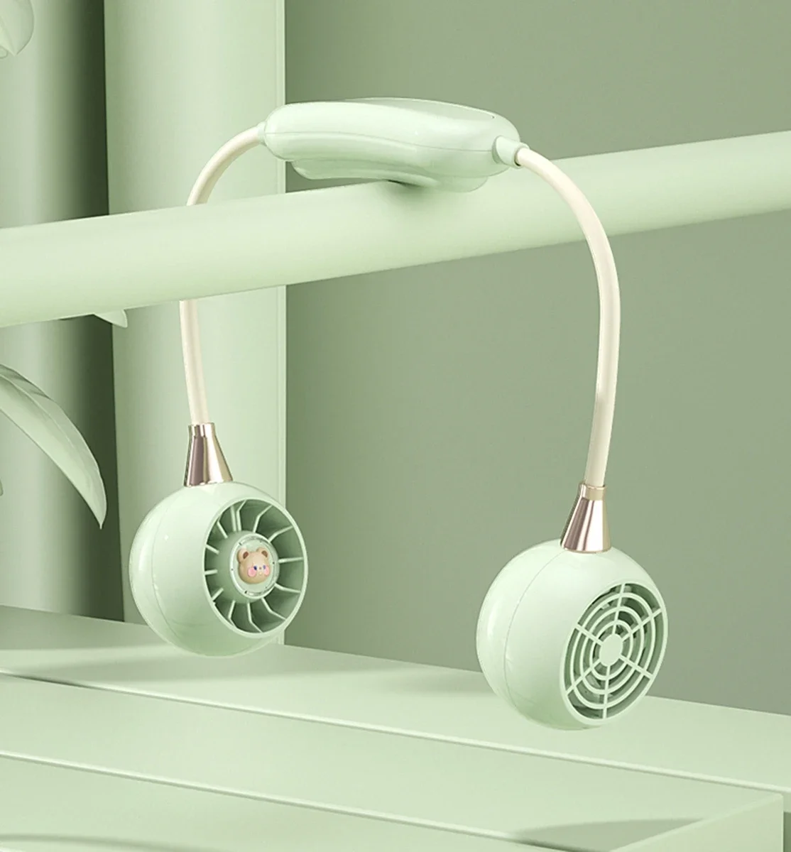 

Портативный мини-вентилятор на шею с 3 скоростями, регулируемый, с низким уровнем шума, USB-зарядка