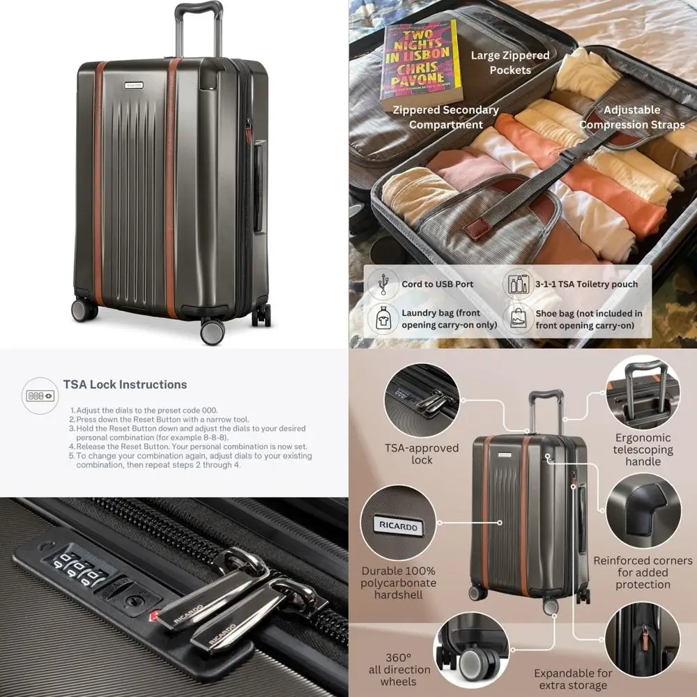 

Expandable Hardside Luggage with Dual Spinning Wheels, Comfort Grip for Efficient Packing and Smooth Mobility