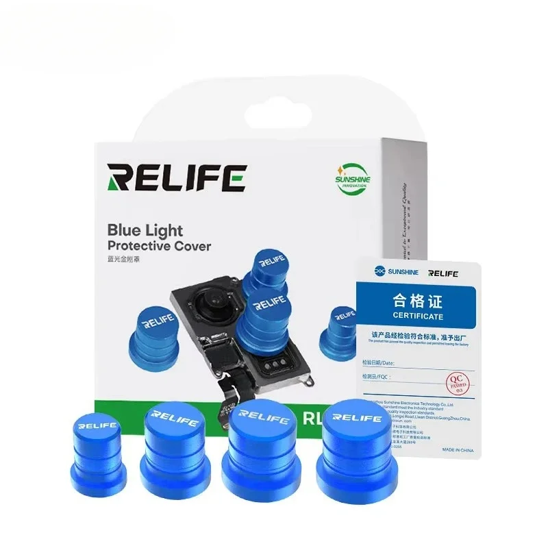 RELIFE RL-099 Magnetic Metal Camera Lens Protector Blue Light Shield High Temp Resistant Rear Cover For iPhone Repair Work