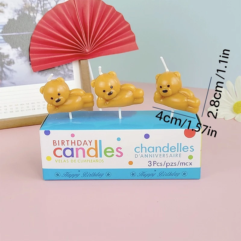 Little Bear Cake Decoration Birthday Candle Party Cartoon Birthday Cake Decoration Plugin Cute Little Bear Candle