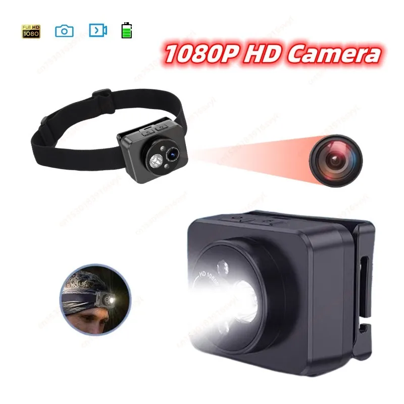 

2MP Action Camera Headlight First Perspective Built-in 1000mAh Battery Sports Camera Fishing Camping Climbing Riding Action Cam