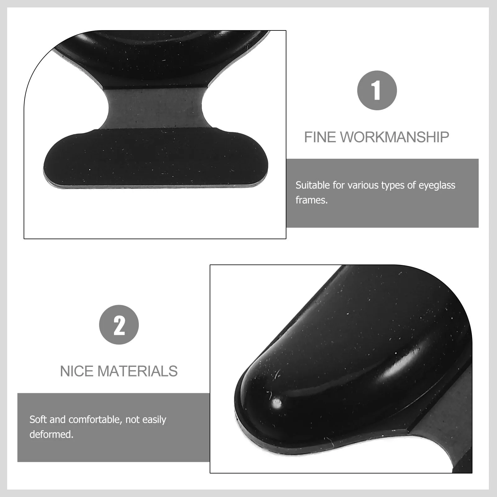 

Anti-Slip Nose Pads For Eyeglasses Silicone Glasses Nose Pad Replacement Cushion Reusable Prevent Slipping For