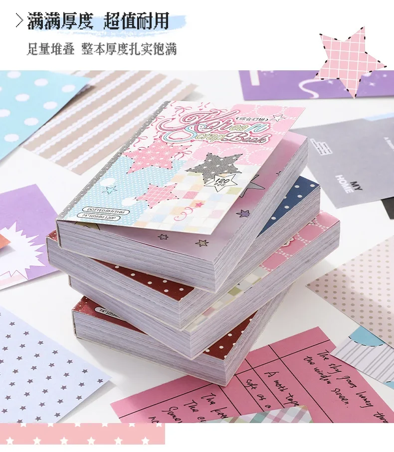 120 Blatt Koreanischer Stil M5 Notizbuch Polka Dot Basic Einfaches Ins & Salt Stil Dekoratives Papier für Tagebücher – Detail 8