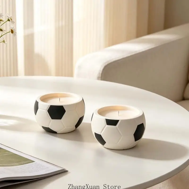 Fußball-Kerzenbecher-Silikonformen, lebensmittelechtes Silikon für die Herstellung von Kerze, Seife, dekorativer Blumentopf – Detail 8