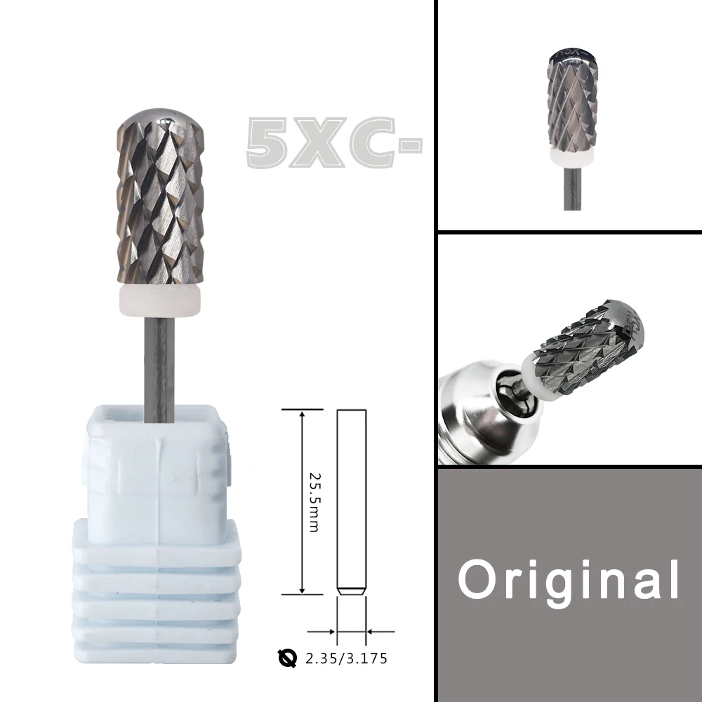 RolinStar 6.6 Großer Runder Aufsatz für Sicherheits-Nagelbohrer 4XC 5XC Original Acrylpulver-Dipping-Killer-Entferner Stärkste Nagelbohrer-Bits