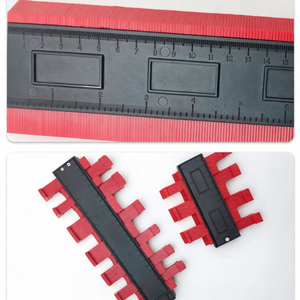 Adjustable Profile Contour Gauge Duplicator Ruler Precise Tool For Irregular Shapes Tiles Flooring Carpeting Woodwork