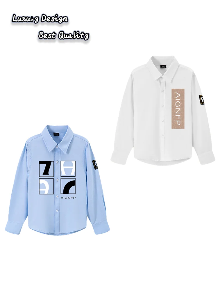 

fashion Kids Shirts long sleeves spring 2026 New Street casual wear Trend Baby boys shirt cotton party tops children shirts fall