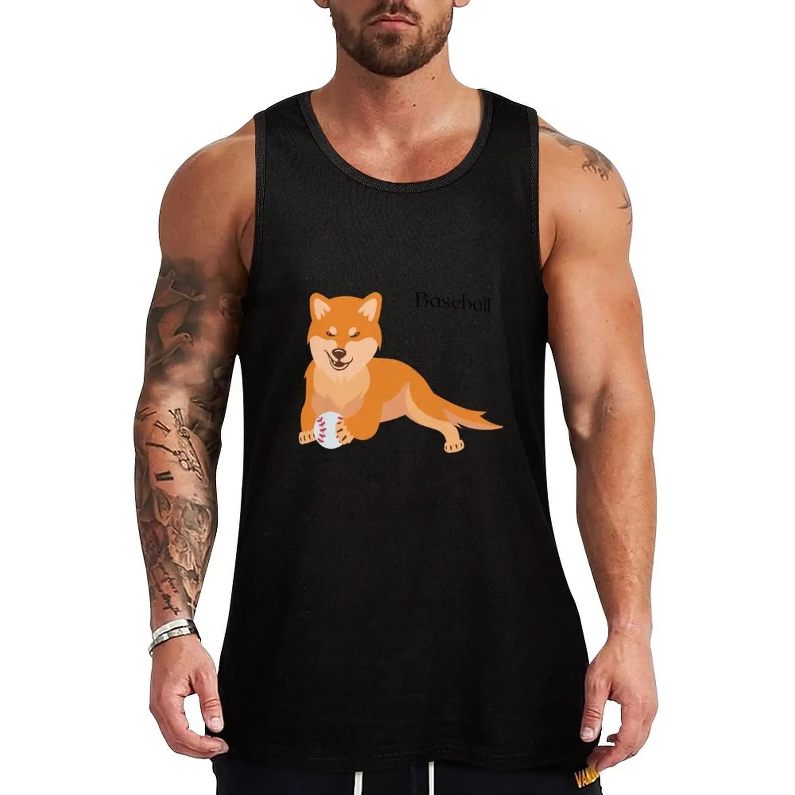 

Shiba baseball pet Tank Top Dry Fit Tank Top Moisture Wicking Sports Sleeveless