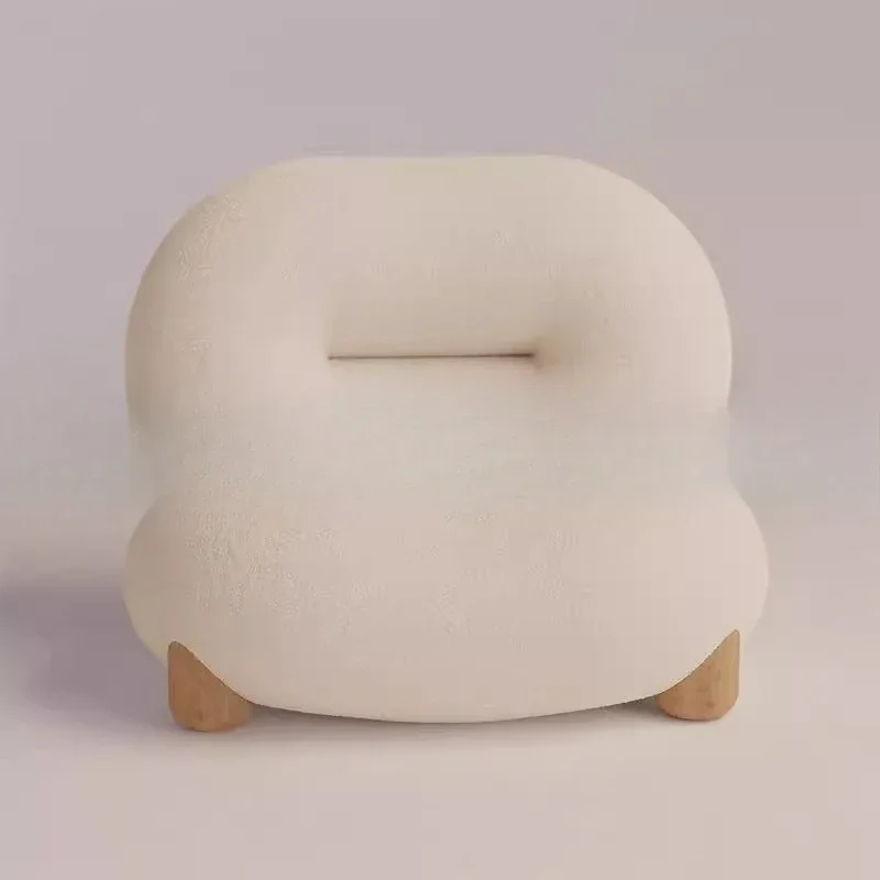 

Nordic minimalist, modern, sofa living room, lamb wool sofa