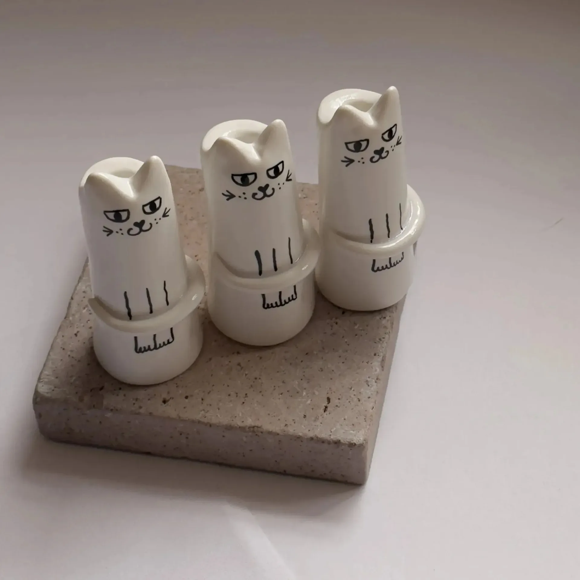 Ceramic Cute Cat Shot Glasses for Vodka, Whisky, Alcohol Cup Funny Drinkware