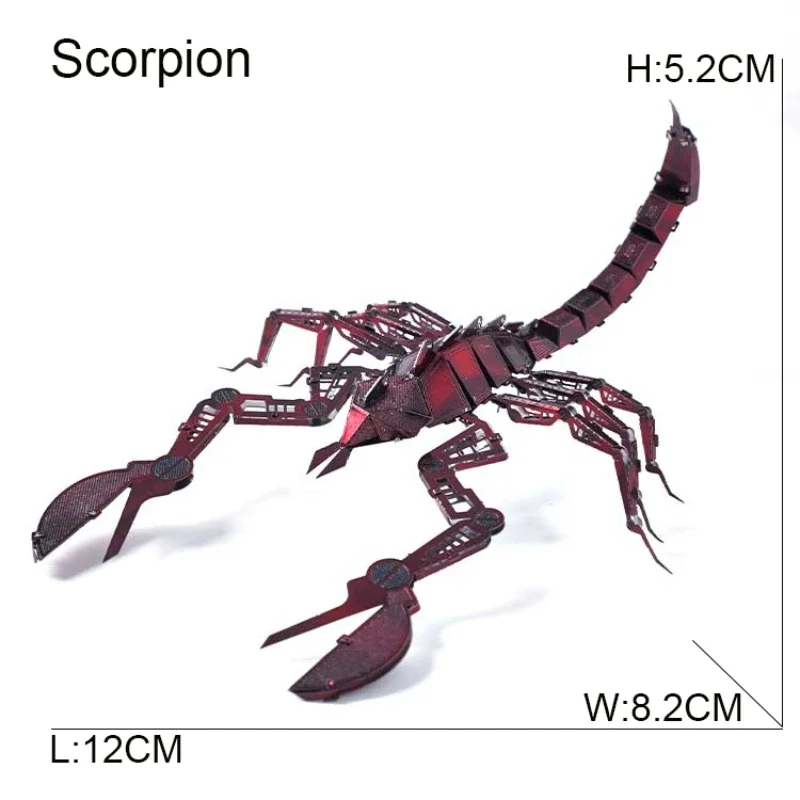 Colorful 3D Metal Puzzle Scorpion Model Stainless Steel Insect Assembly Toys Piececool DIY Handmade Toys Adult Creative Gifts